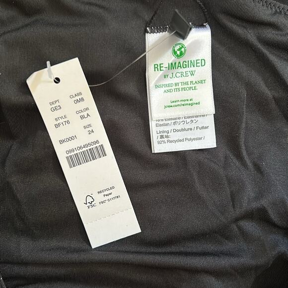 J. Crew Ruched sweetheart one-piece black swimsuit women’s plus size 24 - Picture 4 of 9